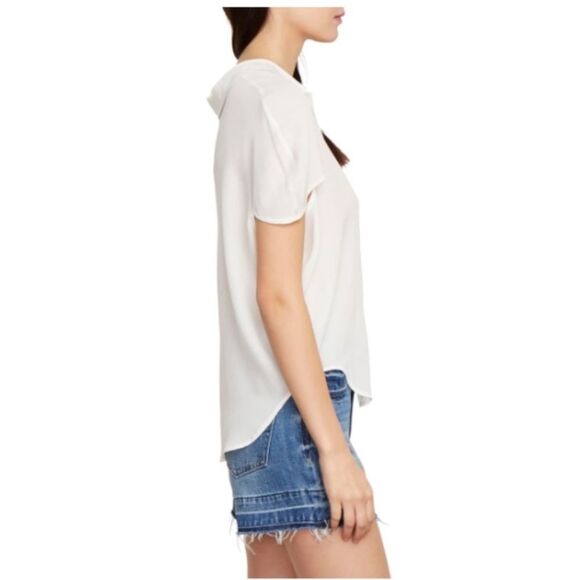 HABITUAL Lennon 100 % Silk Blouse Ivory Size Small - Picture 2 of 14